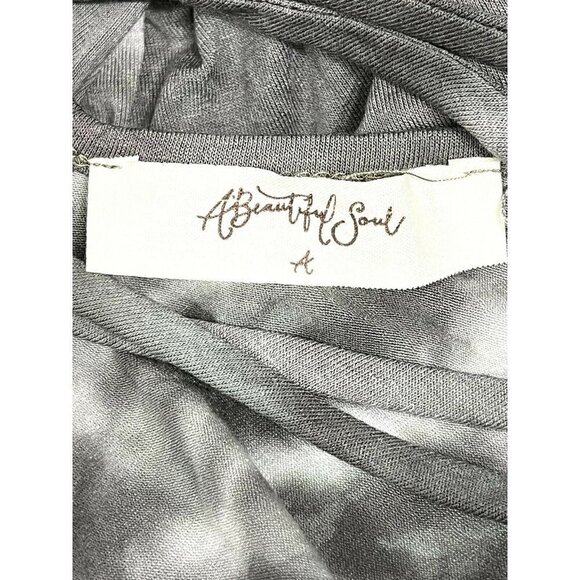 A Beautiful Soul Tie Dye Tunic Dress Dusty Olive Stretch‎ Knit V-Neck L/S NWT - Picture 8 of 12